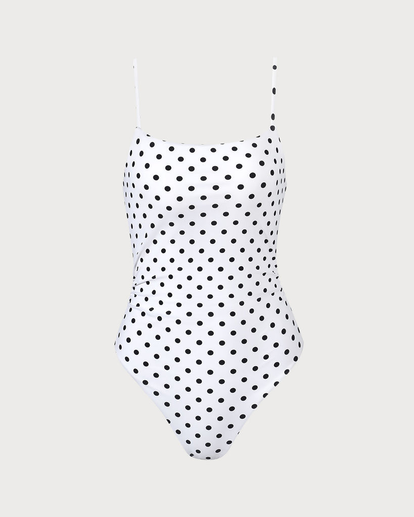 The Polka Dot Backless One-Piece Swimsuit One-Pieces - RIHOAS