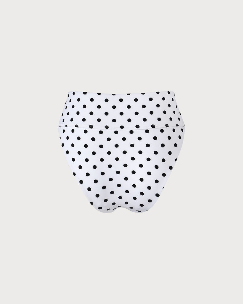 The Polka Dot High Waist Bikini Bottom Bikinis - RIHOAS