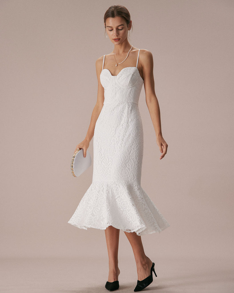 The Lace Slip Mermaid Dress Dresses - RIHOAS