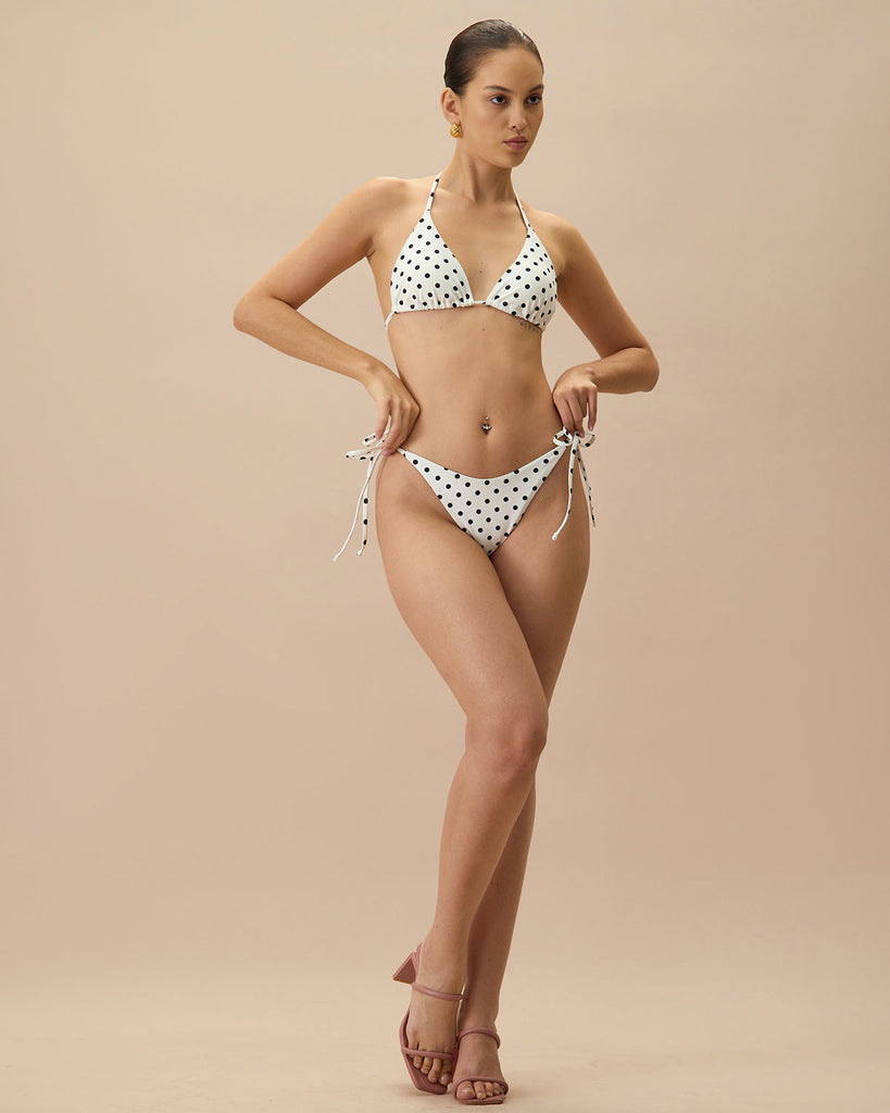 The Polka Dot Tie Bikini Bottom Bikinis - RIHOAS