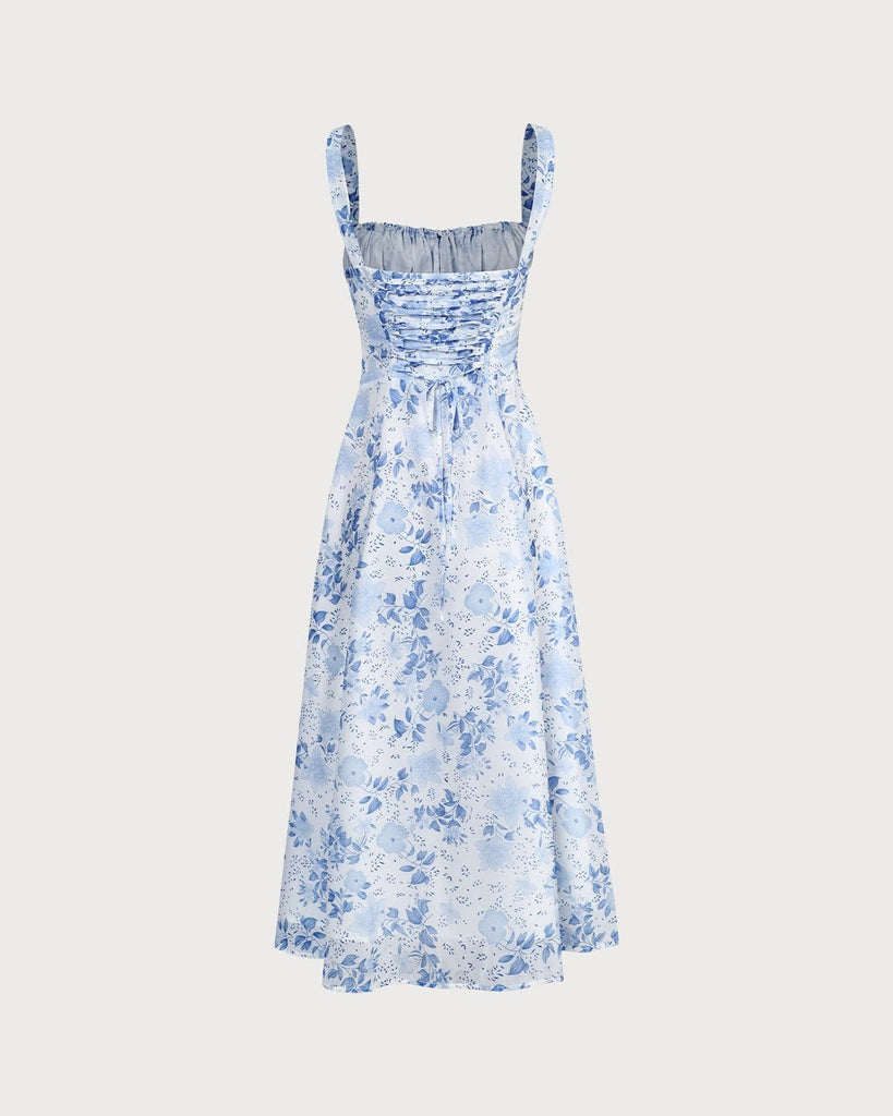 The Tie Ruched Floral Dress Dresses - RIHOAS